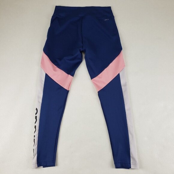 Adidas Womens Designed To Move Leggings Blue Womens Small Color Block Climalite - Picture 5 of 12